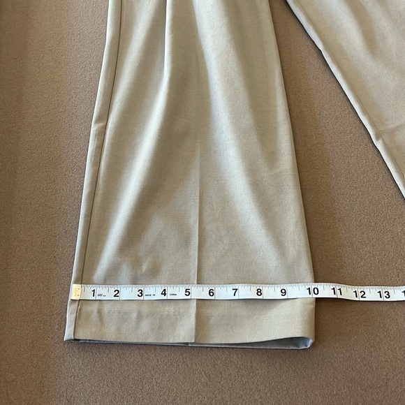 TOPSHOP NWT WIDE LEG PLEATED TAN TROUSERS- Size 12 - Picture 9 of 9